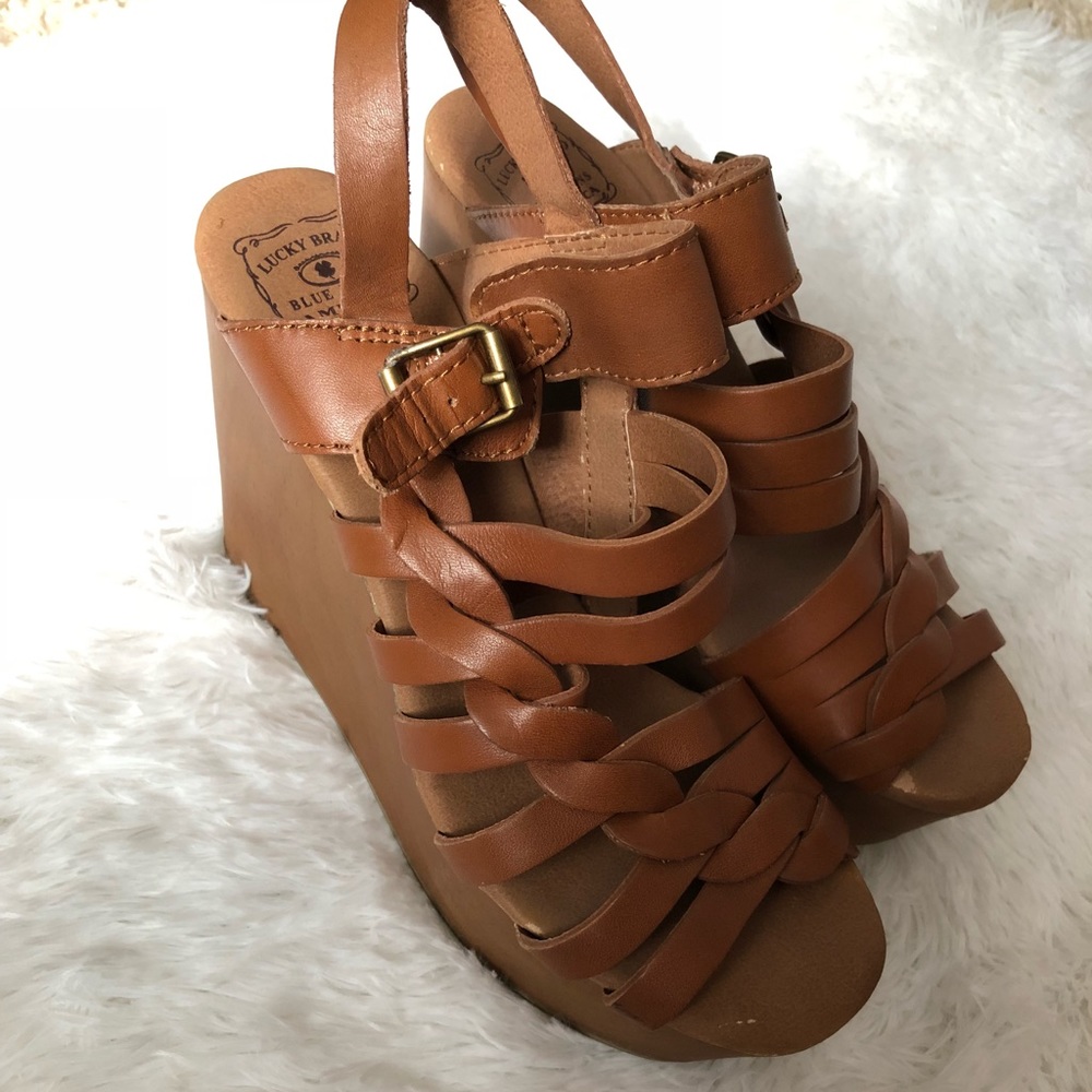 Lucky Brand wedge heels.